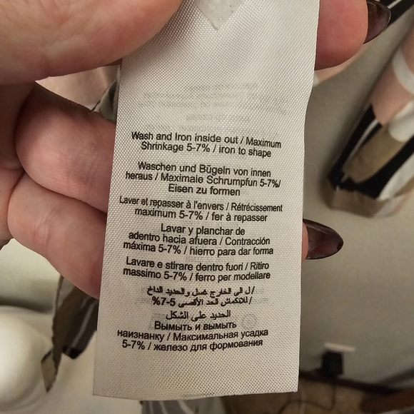 KAFFE KAverena SHIRT DRESS Geometric Print Long Sleeve Button Down Womens Sz 34 - Picture 8 of 8